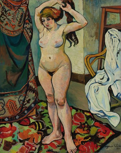 髪をとかす裸のギルバート、1920年。 作： Suzanne Valadon