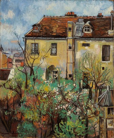 コルトー通りの庭、1928年。 作： Suzanne Valadon