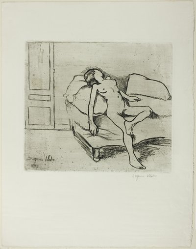 ルイーズ ヌード オン ア ソファ 作： Suzanne Valadon