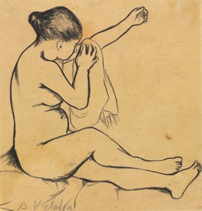 着席女性ヌード 作： Suzanne Valadon