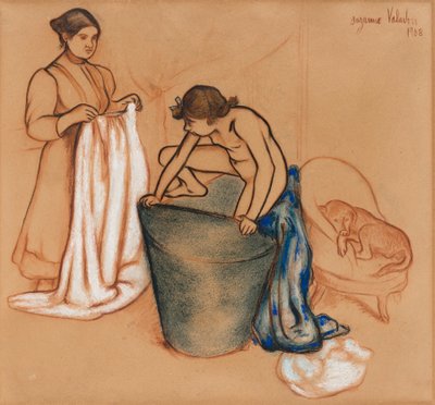 お風呂 作： Suzanne Valadon