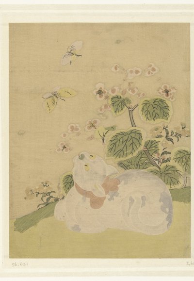 猫と蝶 作： Suzuki Harunobu (attributed to)