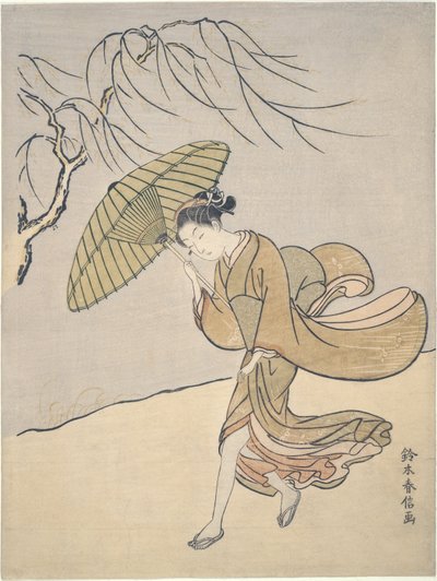 夏の風の強い日 作： Suzuki Harunobu