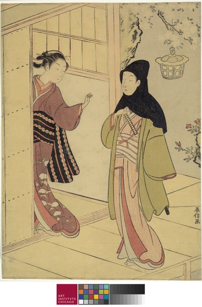 夜の訪問 作： Suzuki Harunobu