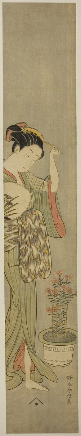 ヘアピンを調整する美しさ 作： Suzuki Harunobu