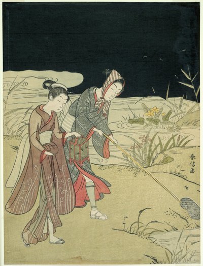 ホタルを捕まえる 作： Suzuki Harunobu