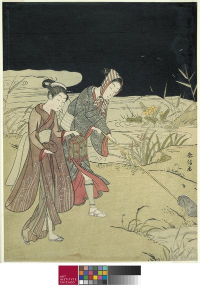 ホタルの捕獲、1767-68年頃 作： Suzuki Harunobu