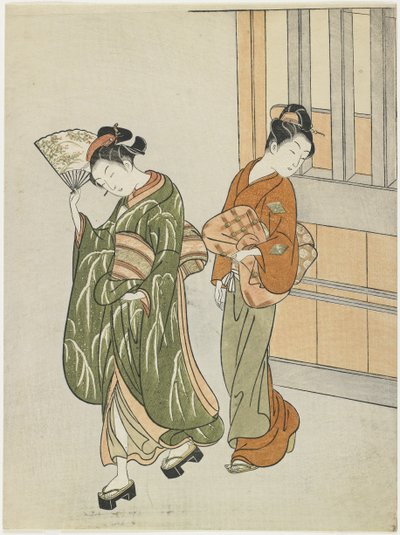 1766年以降の、ファンからの微風の除去 作： Suzuki Harunobu