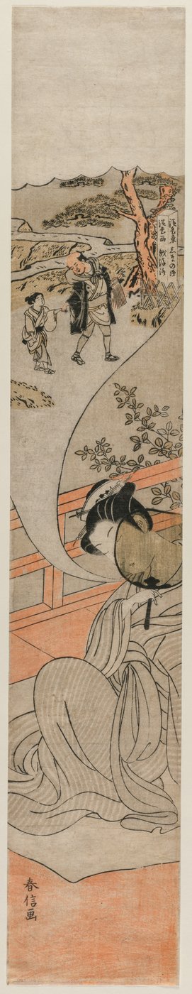 彼女の子供時代の遊女、c。 1770。 作： Suzuki Harunobu