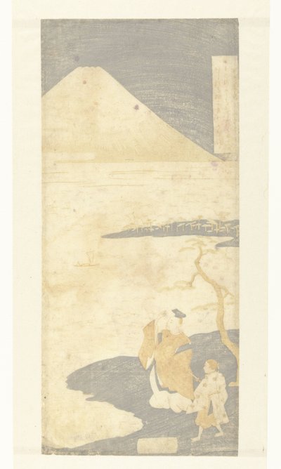 富士山を眺める歌人・山辺赤人 百人一首の詩（連載タイトル） 百人一首の内 作： Suzuki Harunobu
