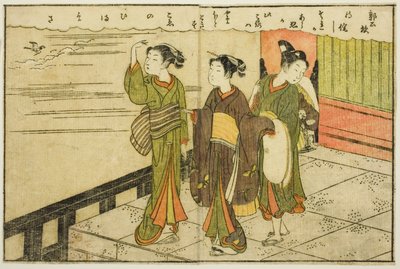 Vol.1の見開きイラスト。 「絵本春の錦」の2 作： Suzuki Harunobu