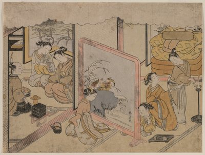 就寝前にワインを一杯飲む（『無題』シリーズより） 作： Suzuki Harunobu