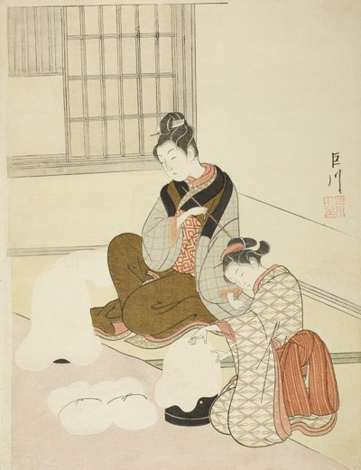 フロスシェイパーの夜の雪 作： Suzuki Harunobu