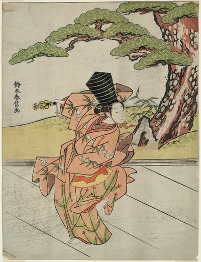 女性三番叟ダンサー 作： Suzuki Harunobu