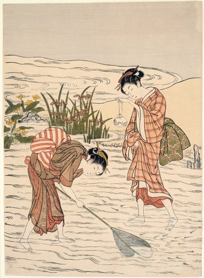 浅瀬での釣り 作： Suzuki Harunobu