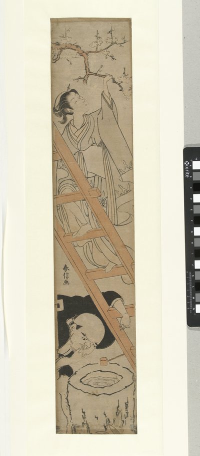 はしごの女の子 作： Suzuki Harunobu