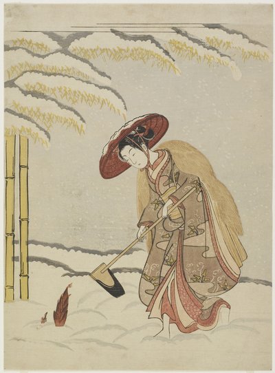 1765年以降の、フィリアルピエティの24のパラゴンの1つであるメンゾンのミテート 作： Suzuki Harunobu