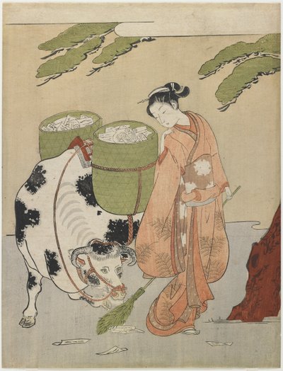 オクシャーの模倣、c。 1767 作： Suzuki Harunobu