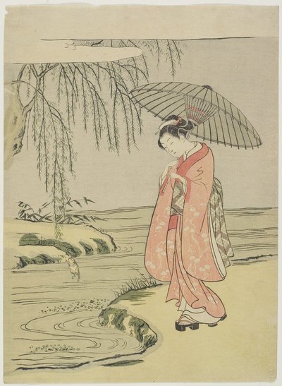 書家の小野のTo_fu_を追悼、1765年以降 作： Suzuki Harunobu