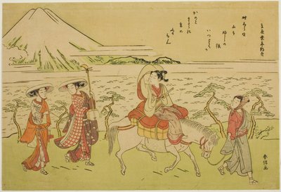 有原業平の東遊記のパロディ 作： Suzuki Harunobu