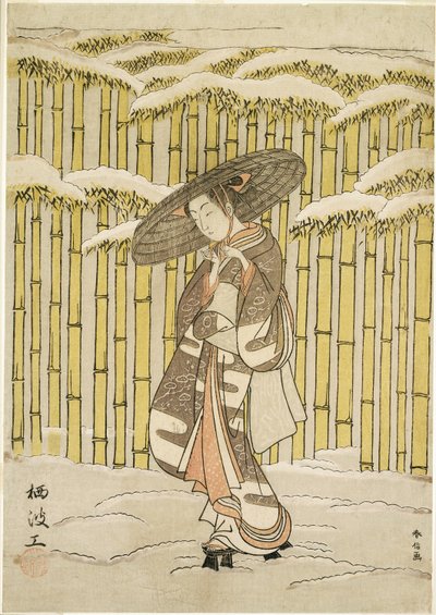 竹林を通過 作： Suzuki Harunobu