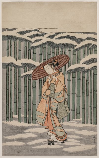 竹林を通過 作： Suzuki Harunobu
