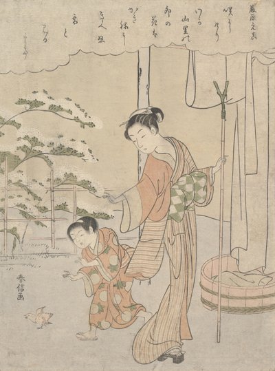藤原基実の歌。 シリーズ 36 詩人の 860 年頃。 1768年頃。 1768年。 作： Suzuki Harunobu