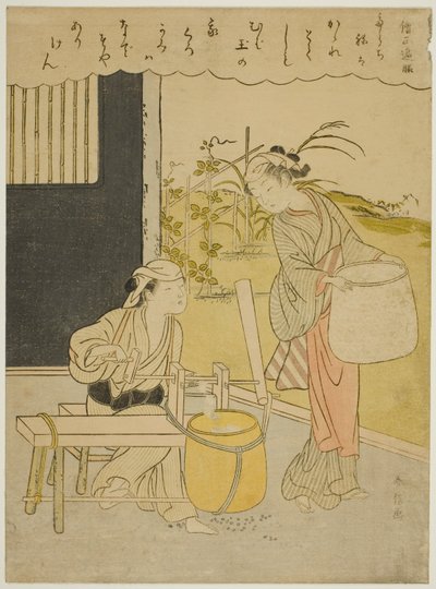 無題の三十六歌仙のシリーズから、遍照僧正の詩 作： Suzuki Harunobu