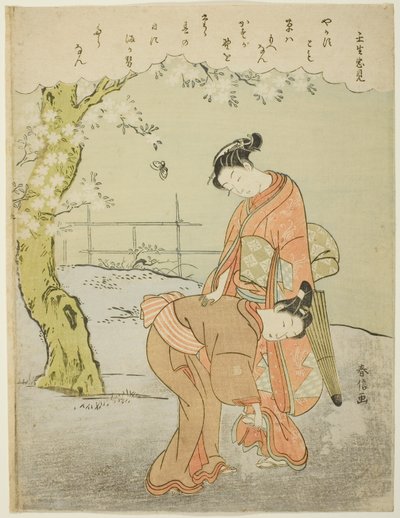 無題 三十六歌仙 壬生野忠見の詩 作： Suzuki Harunobu