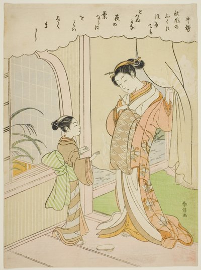無題 三十六歌仙 中務詩 作： Suzuki Harunobu
