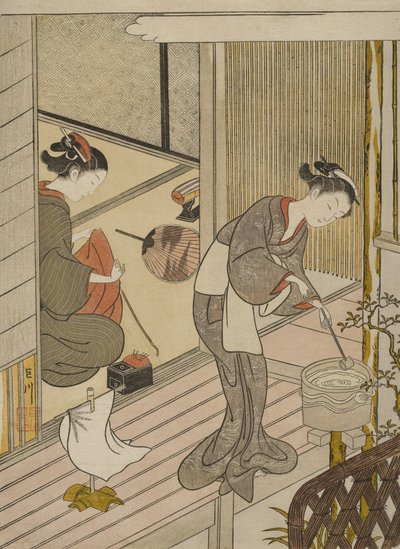 タオル掛けの帆を返す 作： Suzuki Harunobu