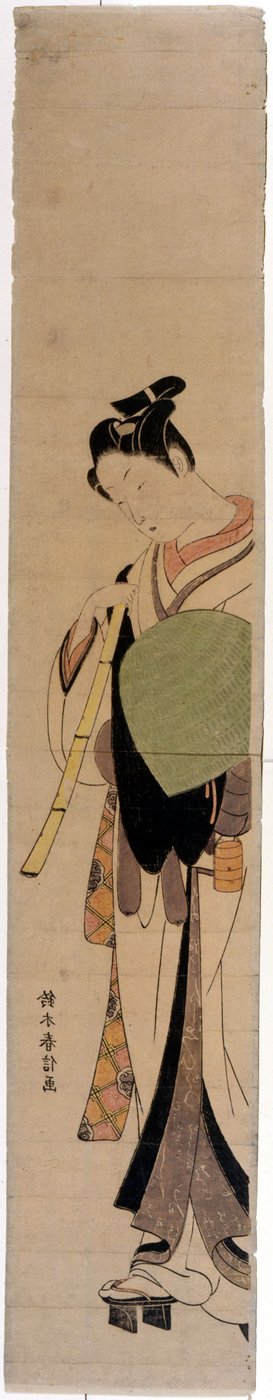 花魁道中ひなつぼし。鈴木春信（1724/25-1770）の版画。 作： Suzuki Harunobu