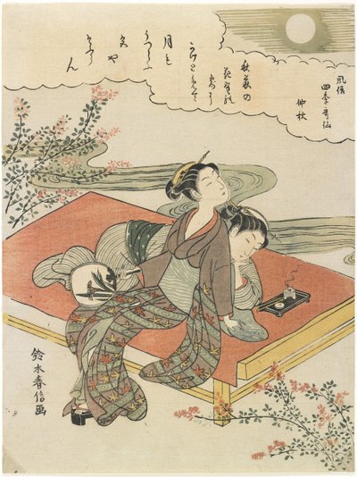 第八月、c。 1768 作： Suzuki Harunobu