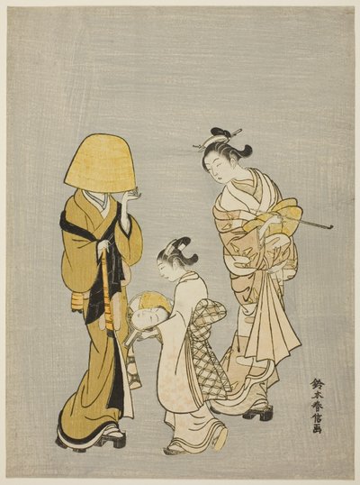 鏡の中の顔 作： Suzuki Harunobu