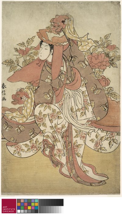 ライオンダンス、1769-70年頃 作： Suzuki Harunobu