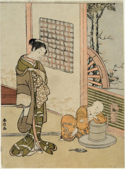 The Sleeping Tea-Boy (ほうかそうのパロディ) 作： Suzuki Harunobu