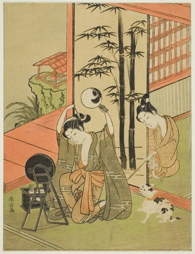 彼女の足をくすぐる 作： Suzuki Harunobu