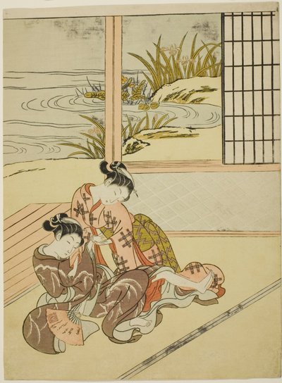 ファンを求めて奮闘する2人の女性 作： Suzuki Harunobu