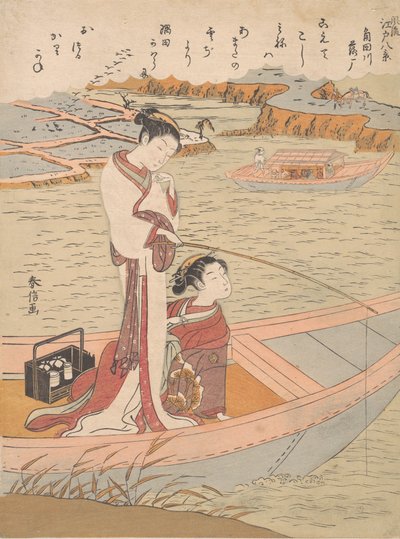 隅田川を下る雁 1769年頃。 1769年。 作： Suzuki Harunobu