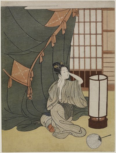 蚊帳の外の龍女、1766年以降 作： Suzuki Harunobu