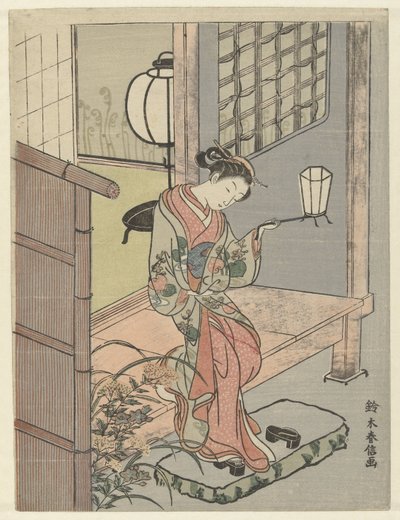 ランタンを持つ若い女性 ランタンを持つ若い女性 作： Suzuki Harunobu