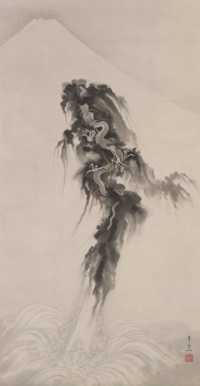 昇龍と富士山 作： Suzuki Kiitsu