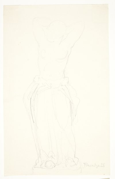 小像「髪を整える女」の素描を習う 作： Svend Rathsack