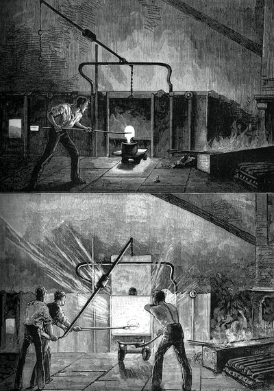 仕事で水たまり、c1880。 作： Swain