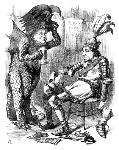 1878年の公演後の聖ジョージとドラゴン 作： Swain