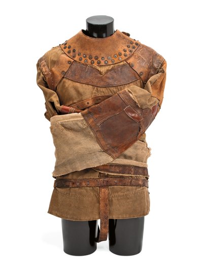 ハリー・フーディーニが所有していたストレイトジャケット 1915年頃（カーキ色のキャンバス、革、金属製リベット 作： Swanfeldt Tent and Awning Co.
