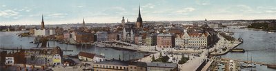 ストックホルム: Panorama Fran Katarinahissen (カラー写真) 作： Swedish Photographer