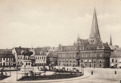 スウェーデン / スウェーデン: Skane、Malmo、Stortorget、Radhuset (白黒写真) 作： Swedish Photographer
