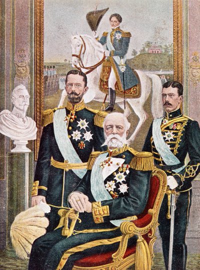 スウェーデンの君主の5世代、1904年 作： Swedish School