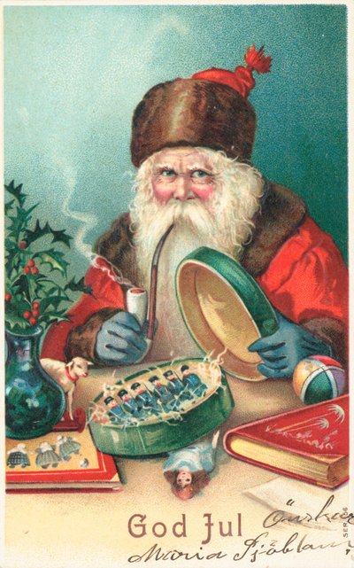 スウェーデンのクリスマスカード（カラーリトグラフ） 作： Swedish School